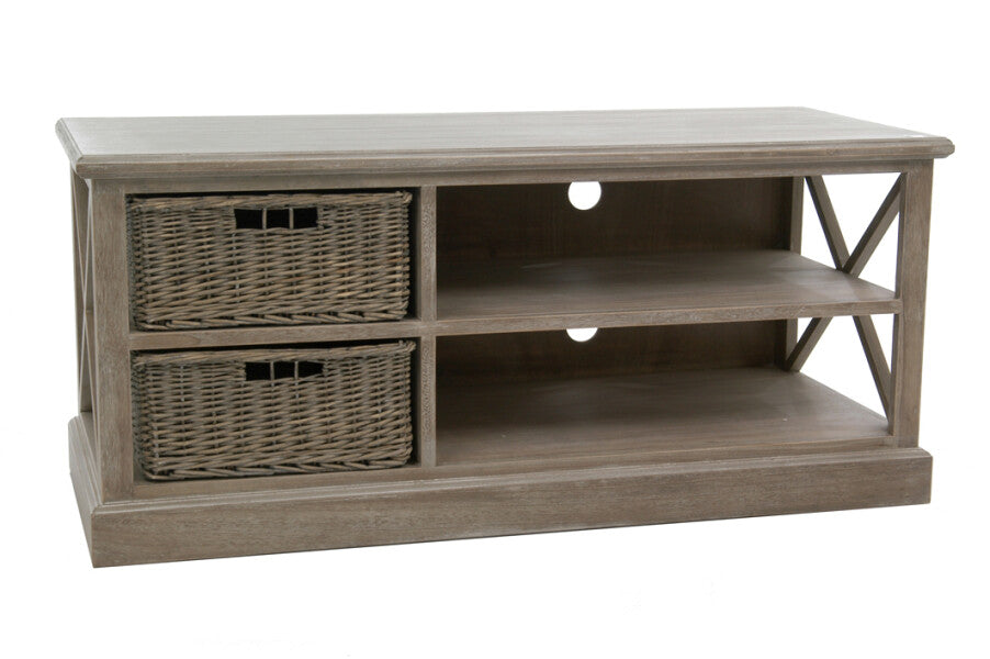 2 Basket & 2 Shelf TV Cabinet