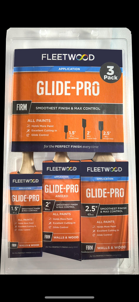 3PC Glide Pro Paint Brush Set