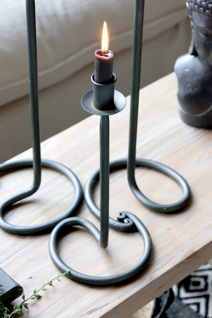 CANDLESTICK ANTIQUE BLACK