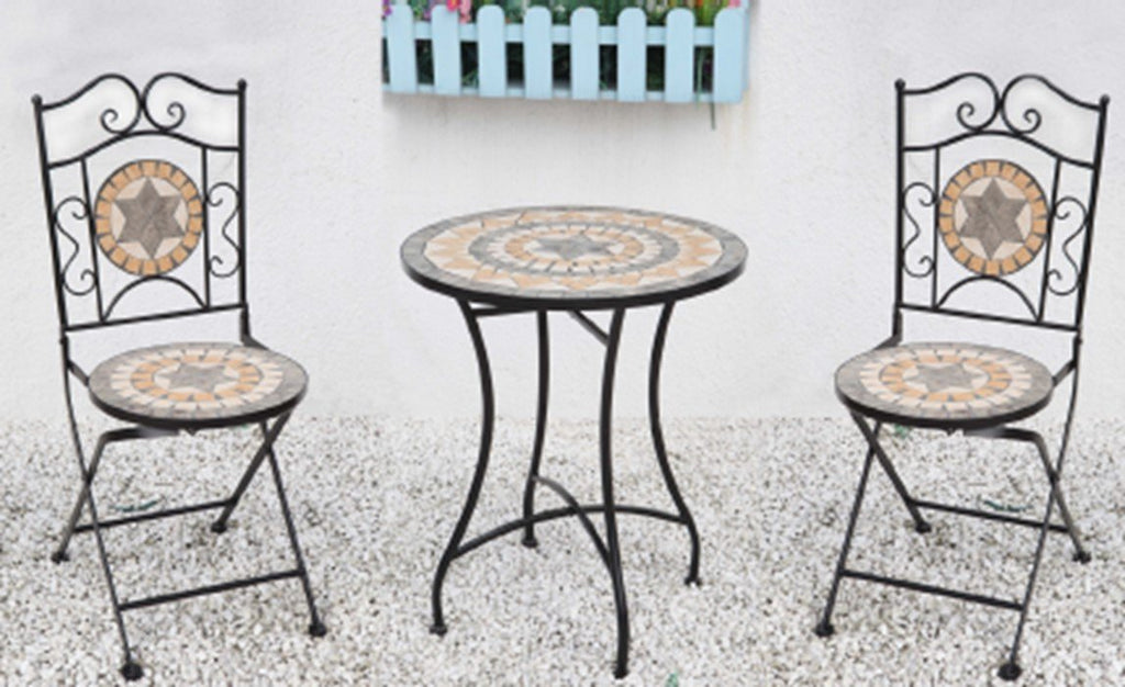 Terracotta Mosaic Bistro Set