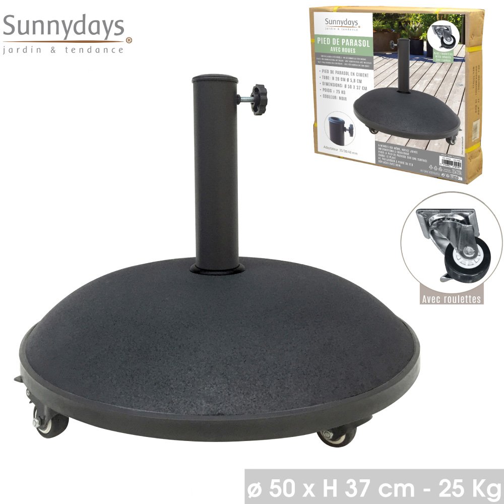 Parasol Base with Wheels 25kg