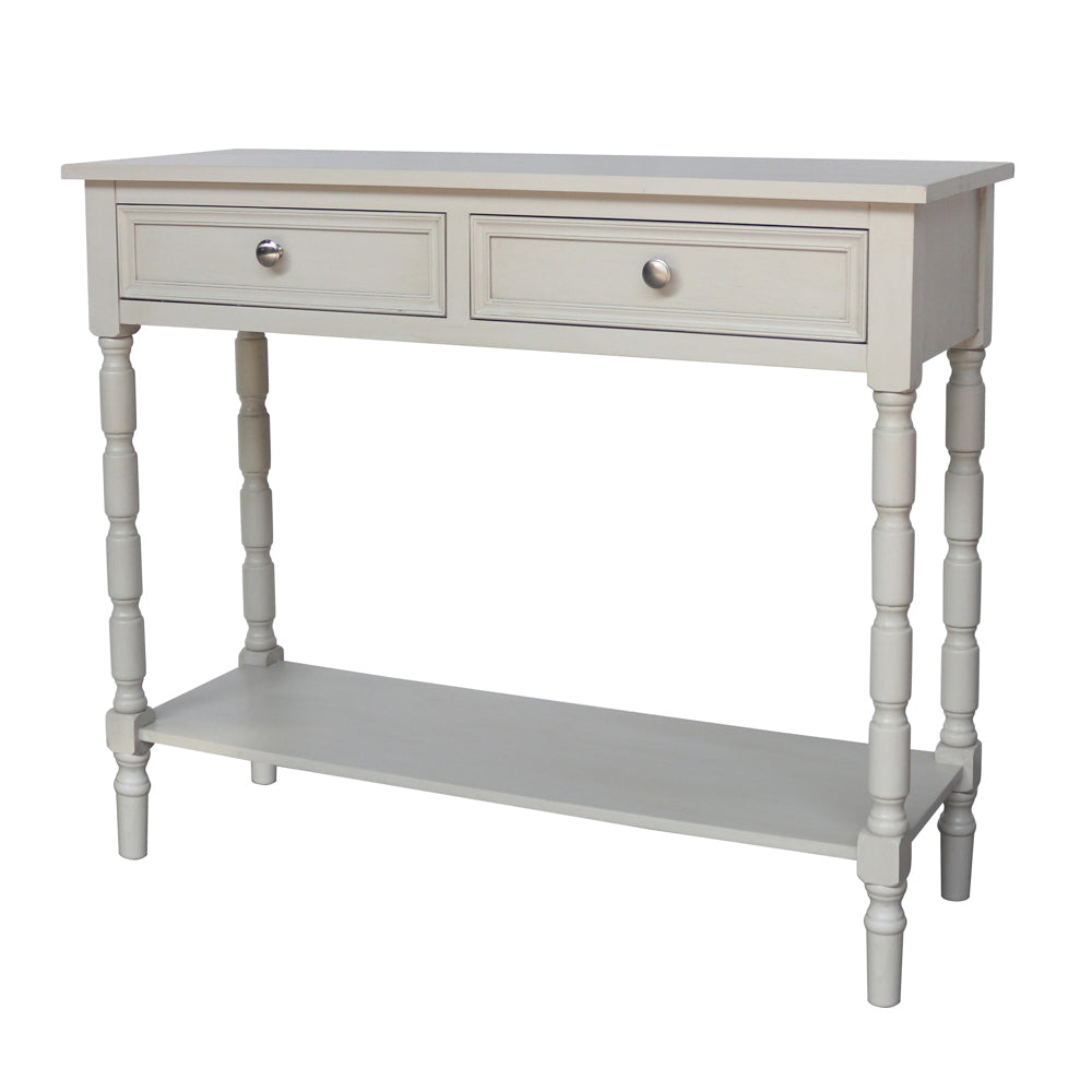 Lincoln 2 drw Console Table Subtle Grey