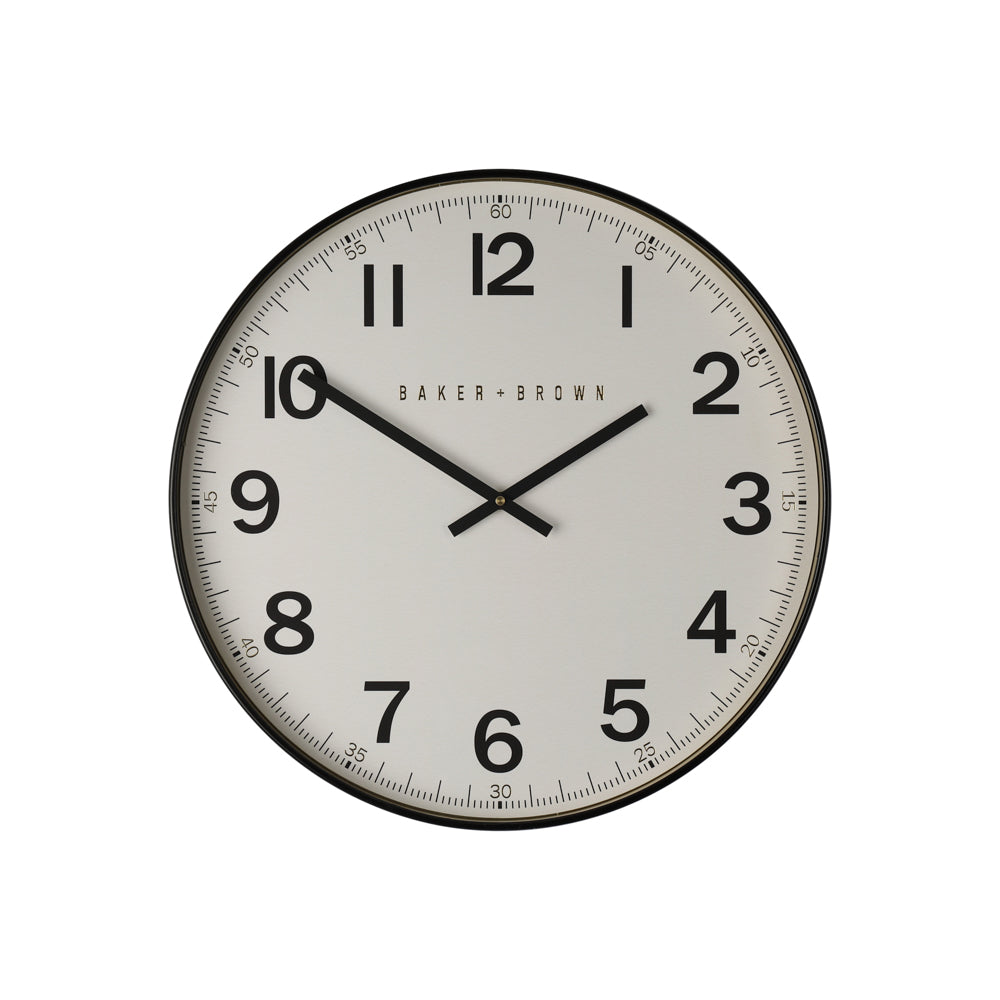 Baker and brown station clock white 50cm