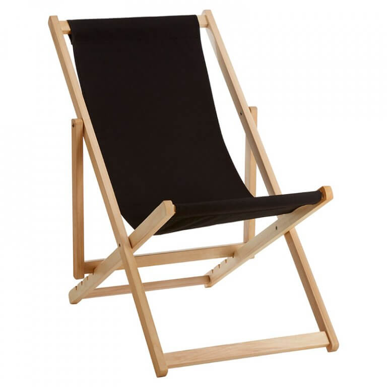 Beauport Deck Chair - Black