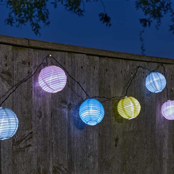10 Chinese Lantern Solar String Lights