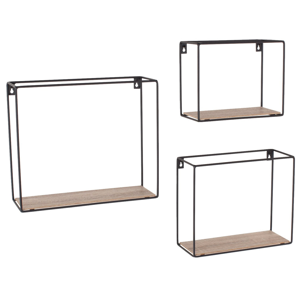 Loft Wire Rectangular Wall Shelf Set of 3