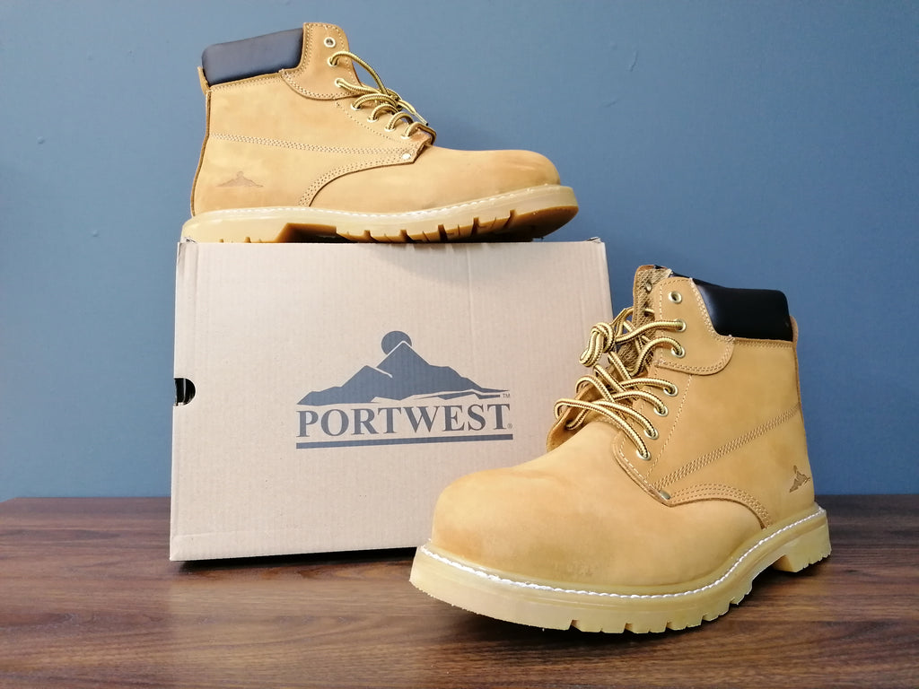 PORTWEST WELTED SAFETY BOOT HONEY (5 sizes available)