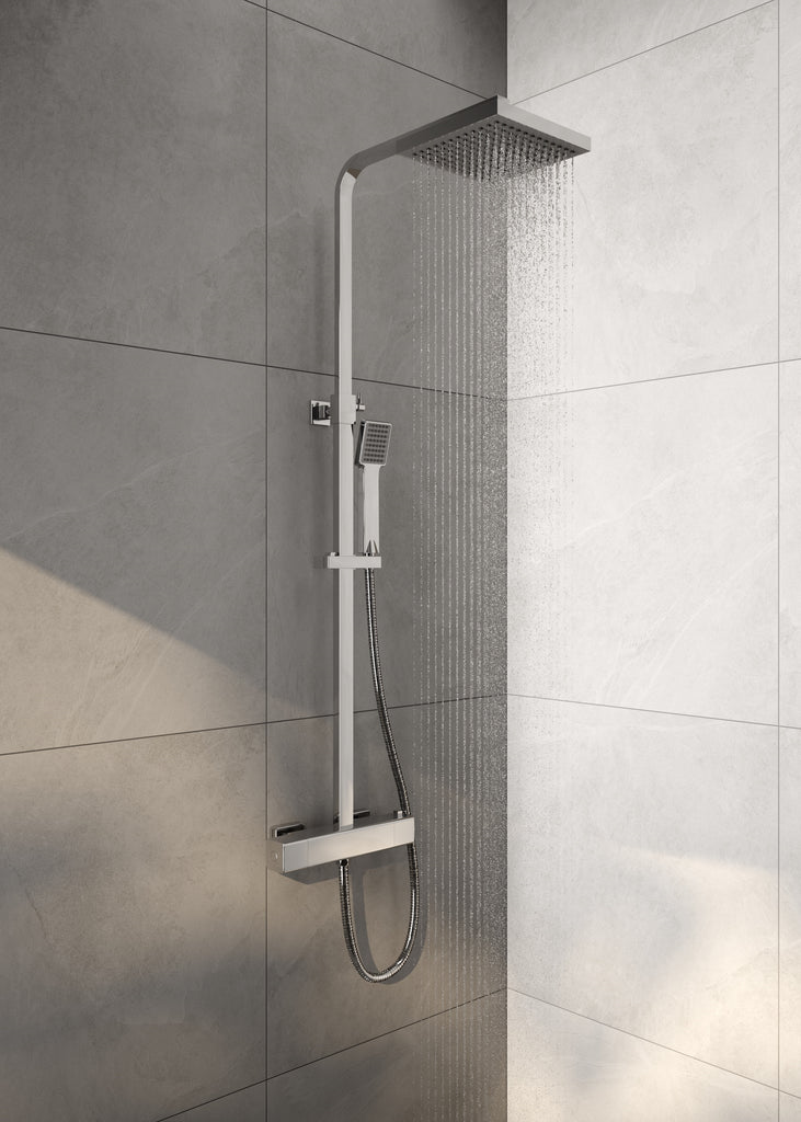 Onyx Square Thermostatic Shower Kit