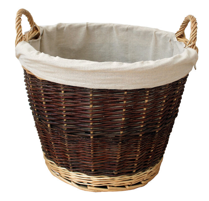 Rope Round Wicker Basket With Liner