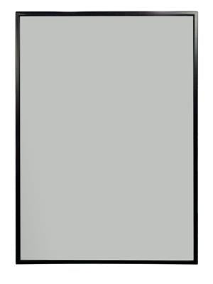 Tema Porto Black Framed Rectangular Mirror 70x50cm