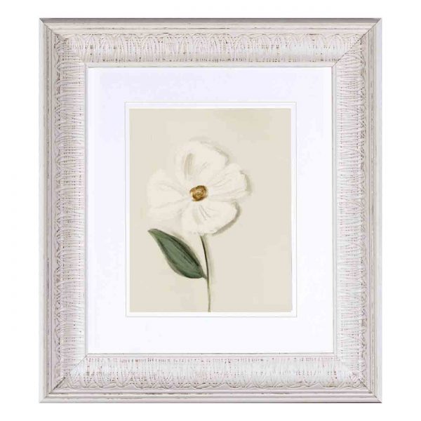 Framed White Flower Print